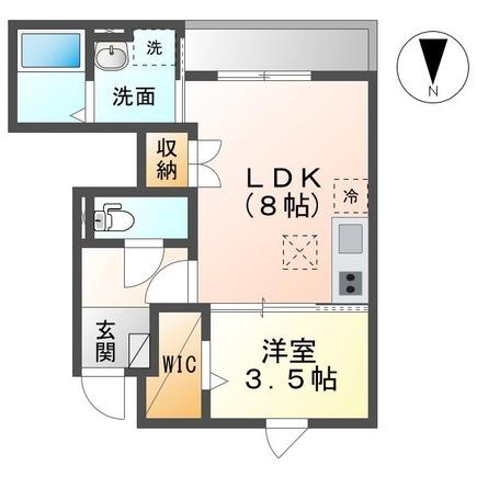 木更津市牛込のアパートの間取り