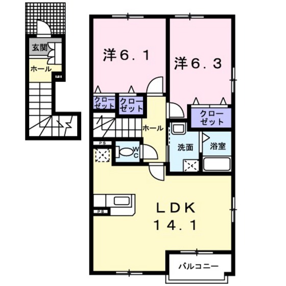 ウィンクルＤの間取り