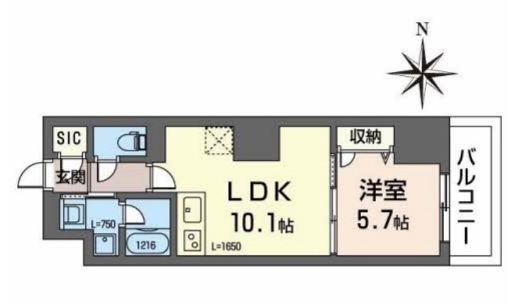 プラシーデンス本町の間取り