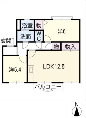 ウィングヒルズ岩倉Ｃの間取り