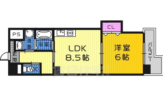 堺市堺区住吉橋町のマンションの間取り