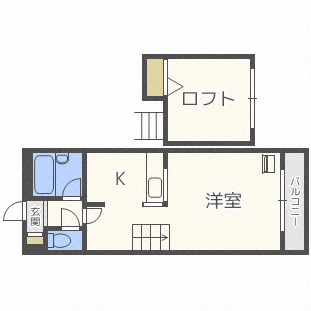 札幌市中央区北六条西のマンションの間取り