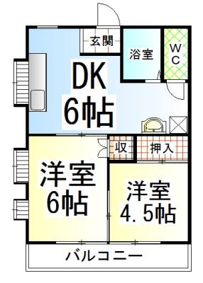 中央林間ハイツ[ペット相談可]の間取り