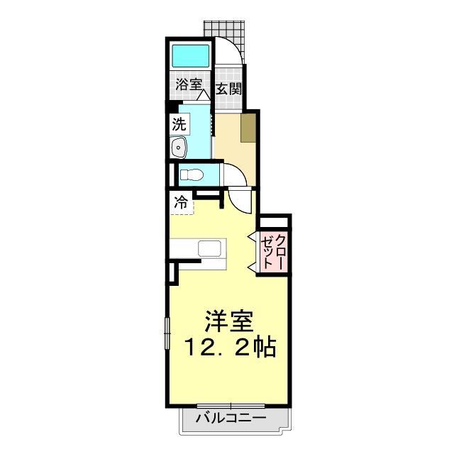 下関市長府侍町のアパートの間取り