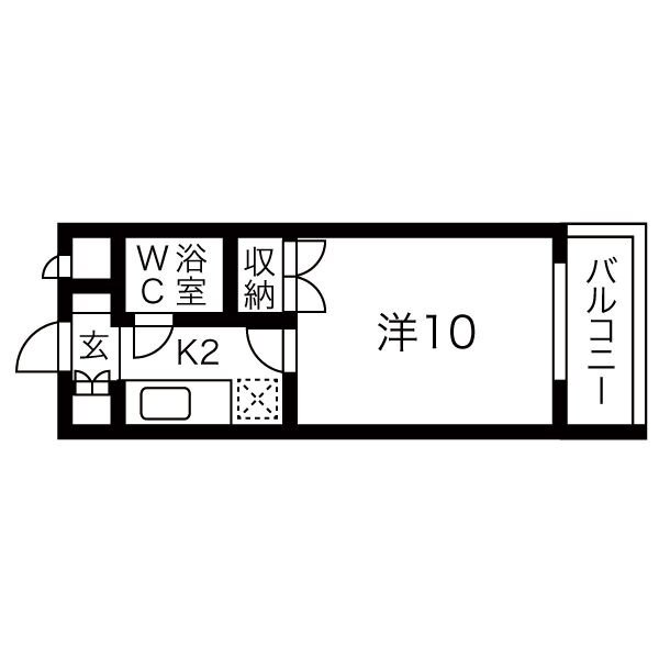 札幌市中央区南十五条西のマンションの間取り