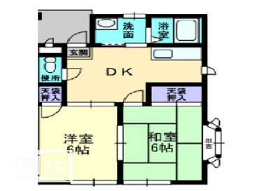 上山門ハイツの間取り