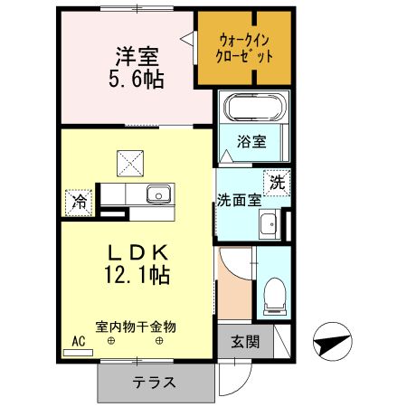 津市住吉町のアパートの間取り