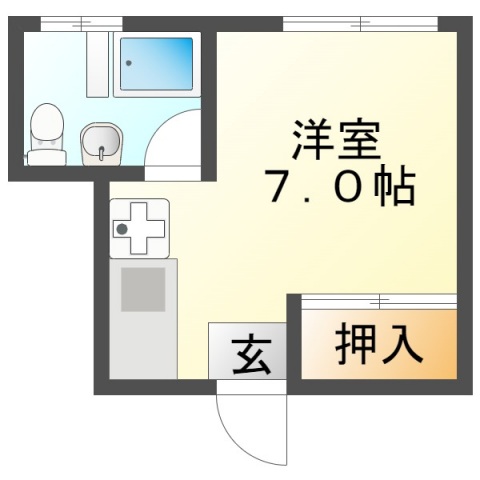 ソレイユ関大前の間取り