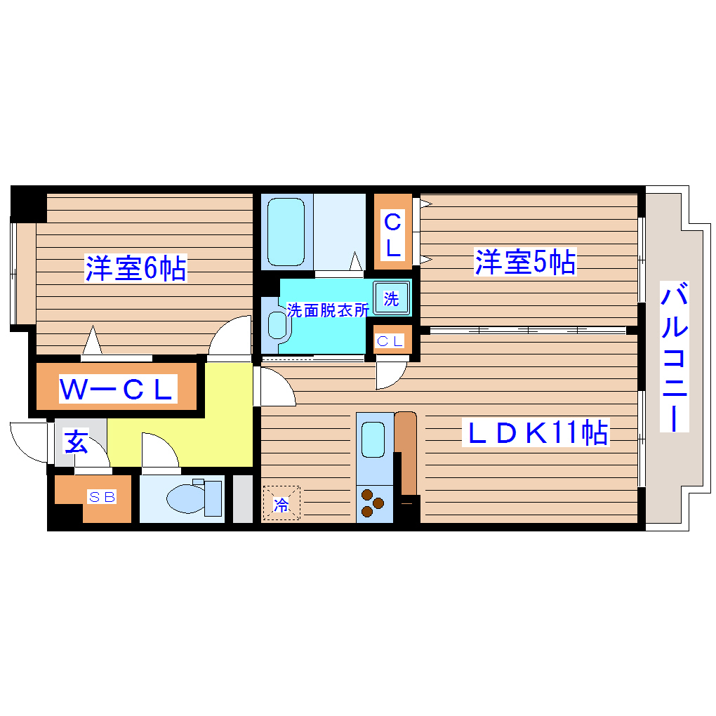 プライムアーバン長町一丁目の間取り