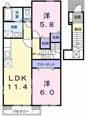 ニュー　シャトーＢの間取り