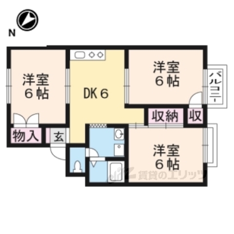 シャルムＫＳＫ２の間取り