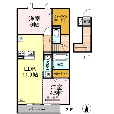 セジュールウィット　秀の間取り