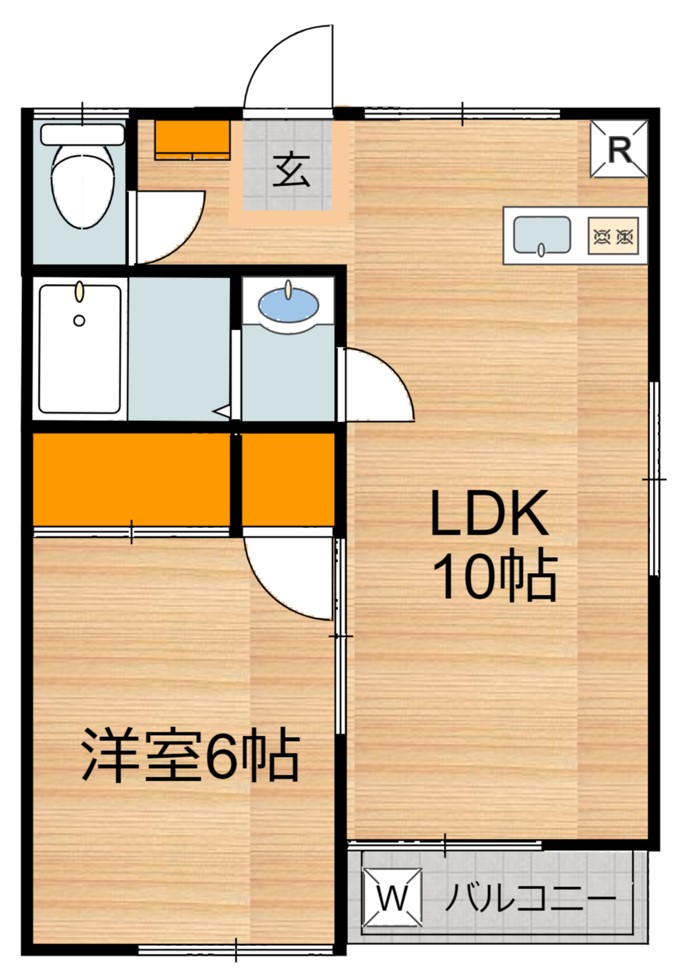 菊池郡大津町大字引水のアパートの間取り