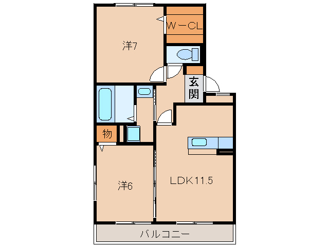 シャルム・ポンテ重根の間取り