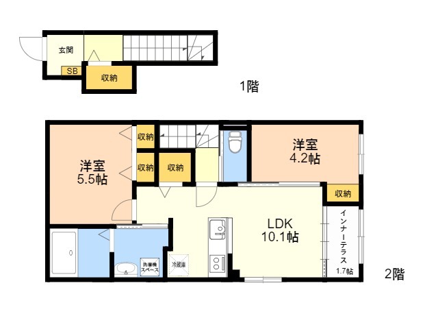 ＷＩＳＴＡＲＩＡ　筑紫Ａの間取り