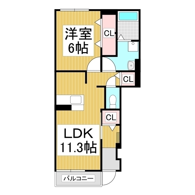 北安曇郡池田町大字会染のアパートの間取り