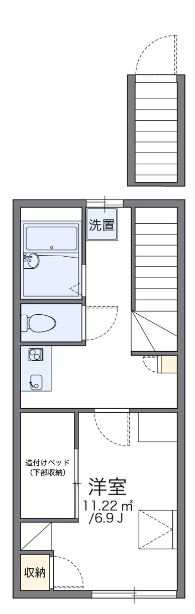 神戸市須磨区多井畑南町のアパートの間取り