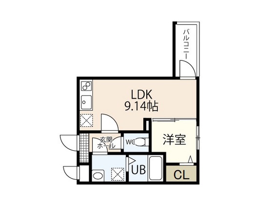 廿日市市本町のアパートの間取り