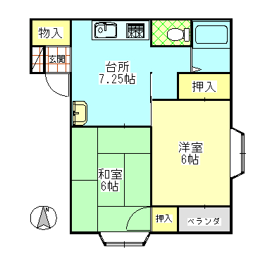 コーポサンフラワーの間取り