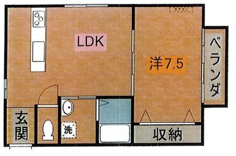 日高郡みなべ町山内のアパートの間取り