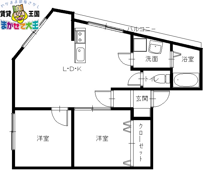 コ・クーン八幡の間取り