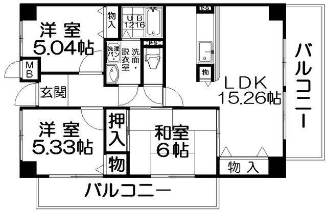 星田ロイヤルハイツの間取り