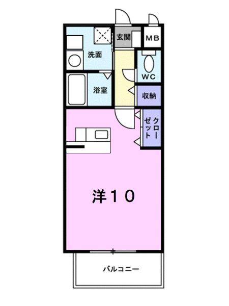 松山市小坂のマンションの間取り