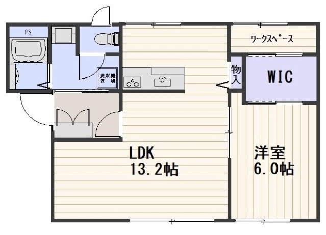 岡山市南区福田のアパートの間取り