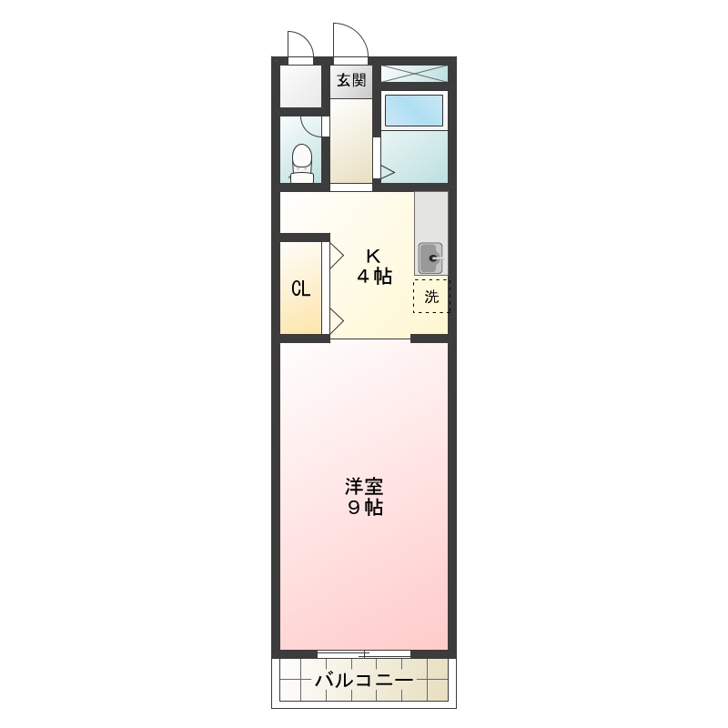 阿南市那賀川町芳崎のマンションの間取り