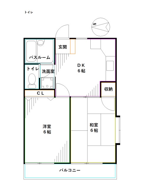 中野区若宮のアパートの間取り