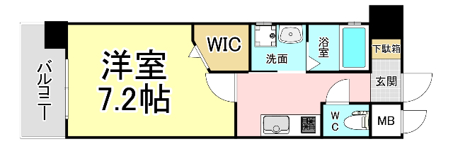 北九州市小倉北区片野のマンションの間取り