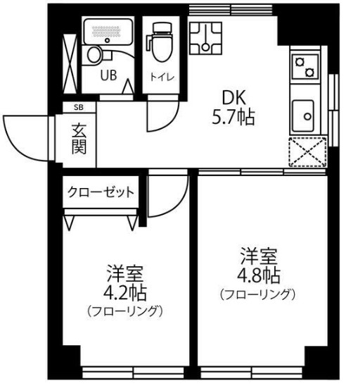 杉並区阿佐谷北のマンションの間取り