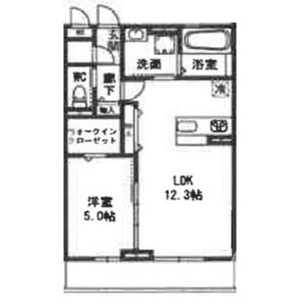 大阪狭山市半田のアパートの間取り