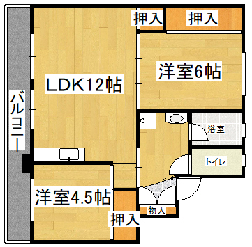 ビレッジハウス吉井IIー2の間取り