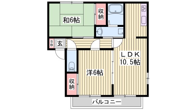 チェルニー英賀保Iの間取り