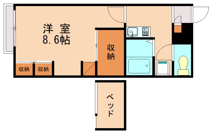 飯塚市有井のアパートの間取り