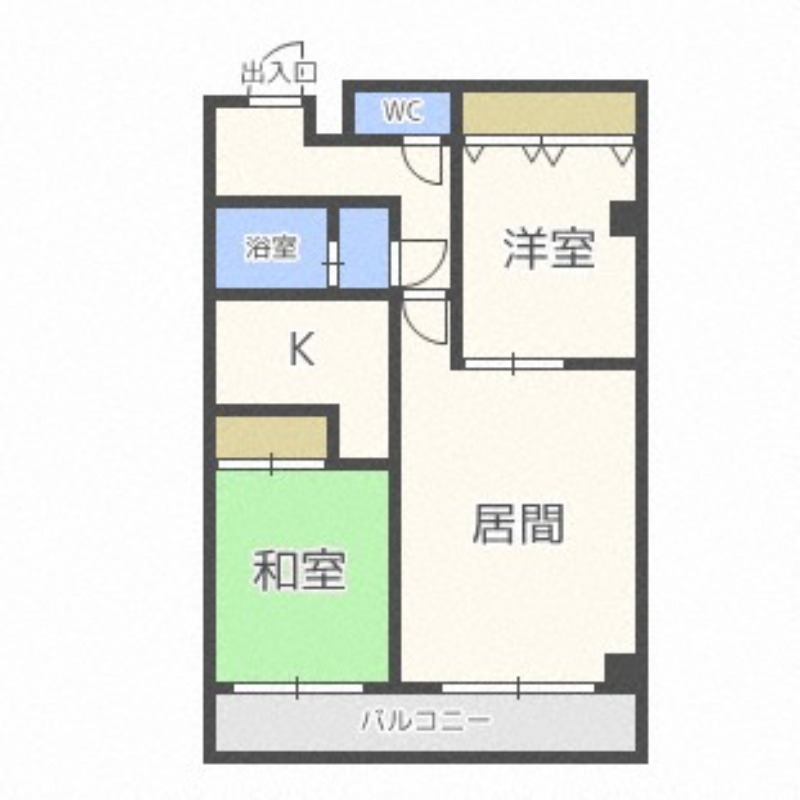 札幌市北区北二十三条西のマンションの間取り