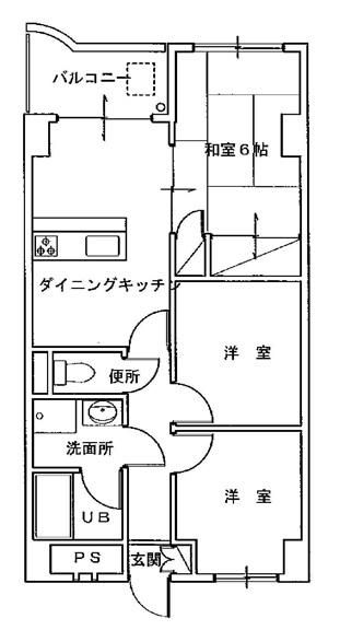 足立区扇のマンションの間取り