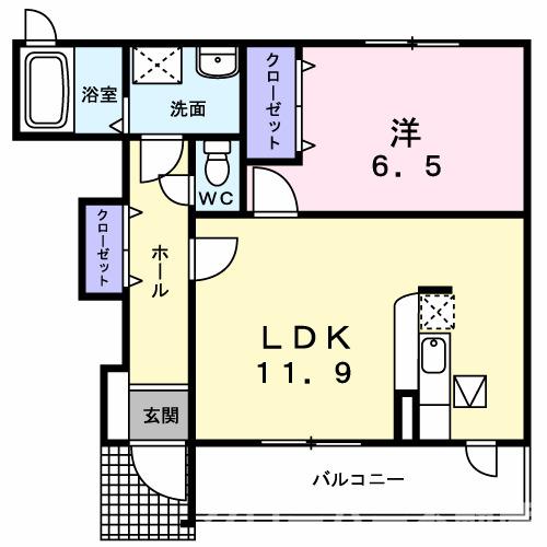 コンフォルト　Ａの間取り