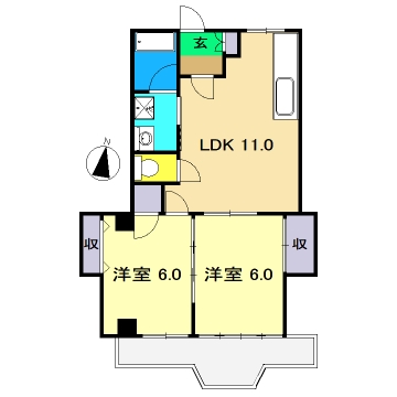 比島セブンコーポの間取り