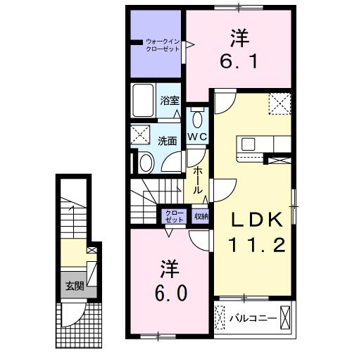 ラフレシール　IIの間取り