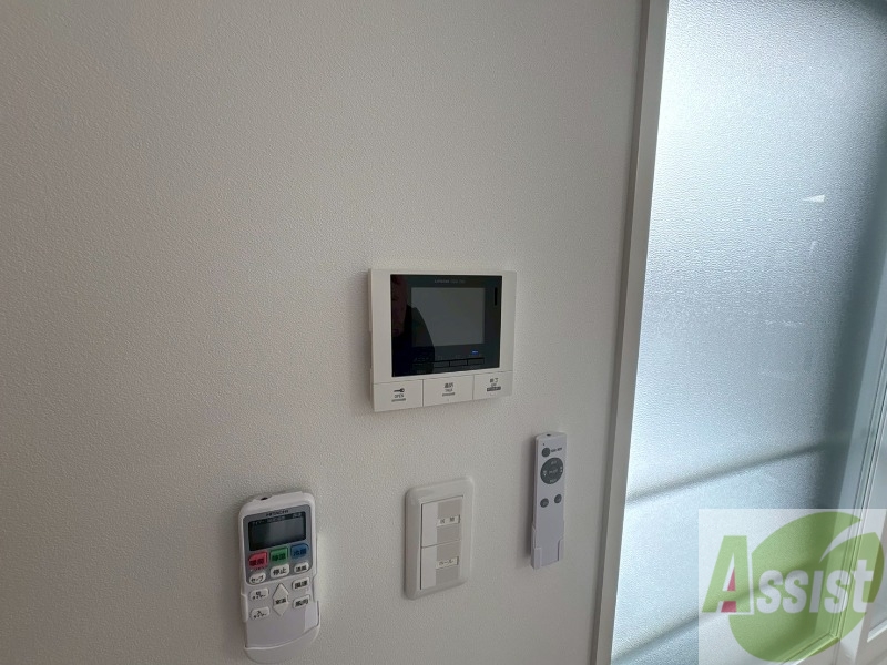 セキュリティ　ＴＶモニター付インターホンです。来客者の顔が見えるので安心！