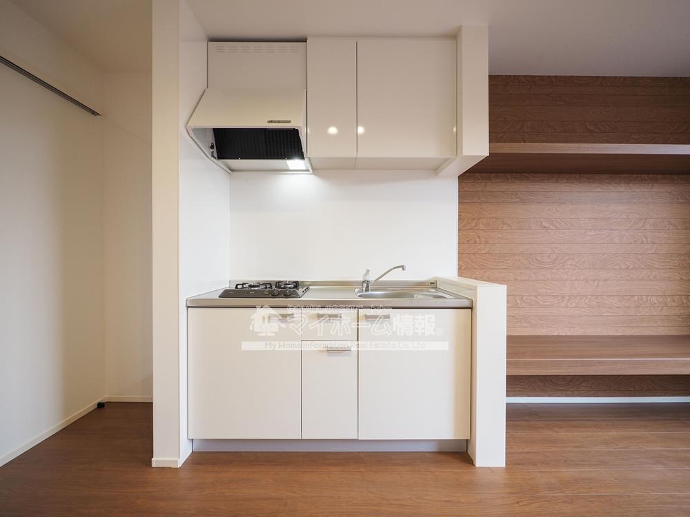 キッチン　上下の棚が使いやすいキッチン