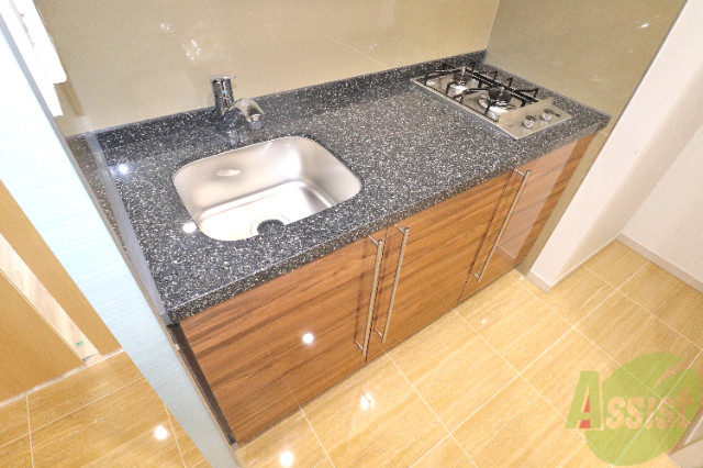 キッチン　２口ガスコンロで料理もはかどります！