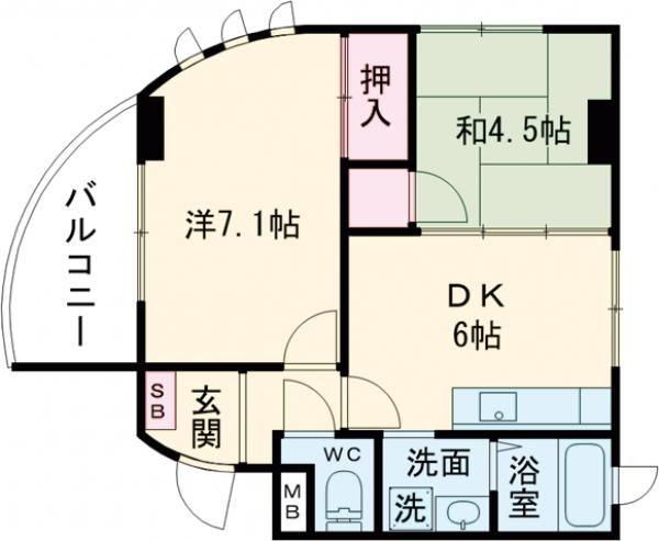 ザックス天神川の間取り写真