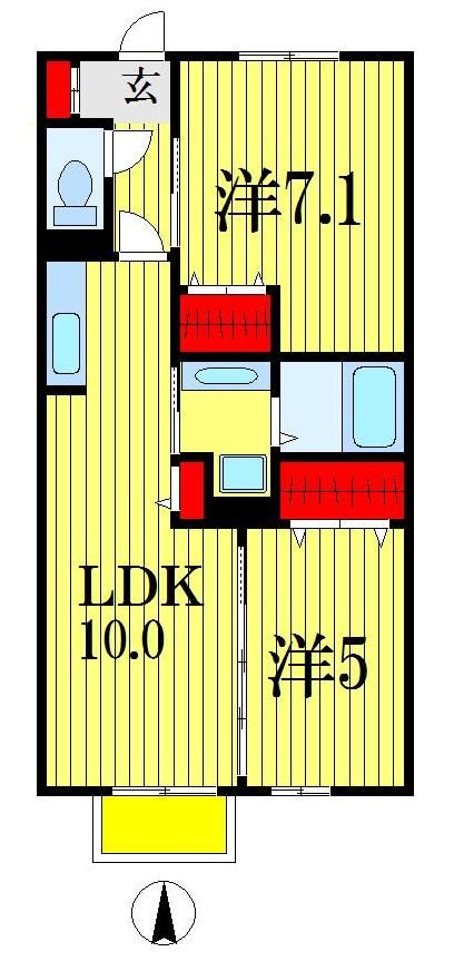 ＪＲ武蔵野線 船橋法典駅 徒歩9分 3階建 築10年の間取り写真