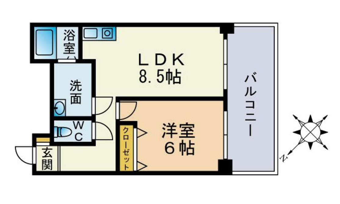 ベルファース天神南の間取り写真