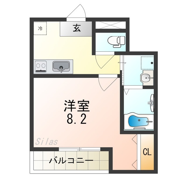 ＪＲ阪和線 鳳駅 徒歩8分 3階建 築10年の間取り写真