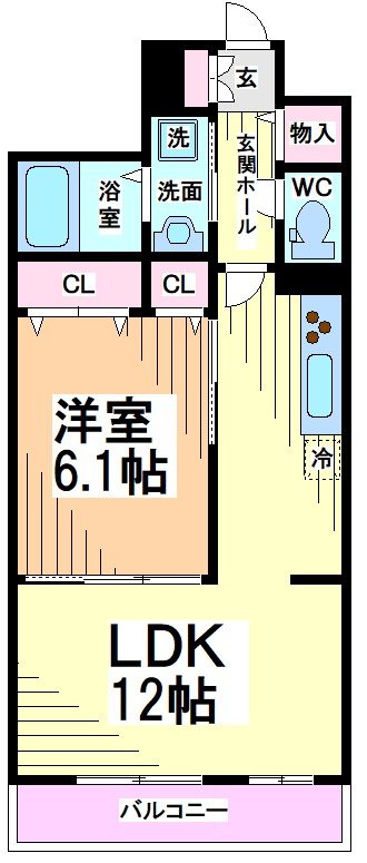 ＪＲ南武線 中野島駅 徒歩9分 3階建 築1年の間取り写真