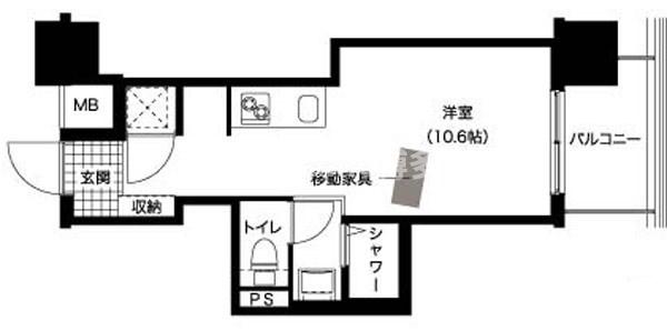 レジディア西新の間取り写真